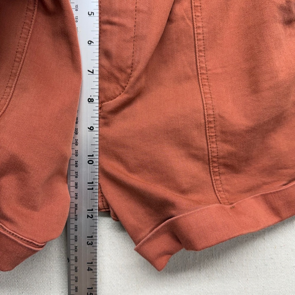 Paige Women Terracotta Rust High Rise Cuffed Shorts 7991G29-8833 Size 29 - Picture 13 of 14